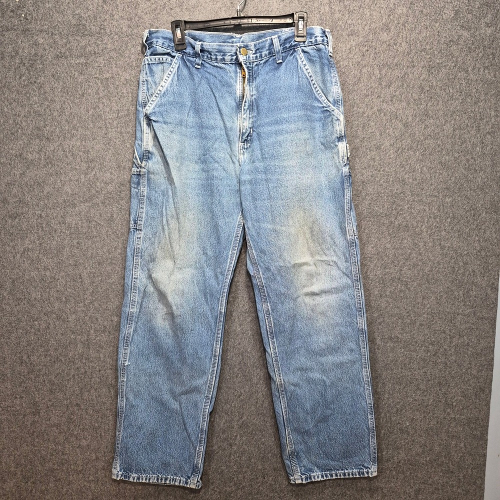 Carhartt 34x32 Jean Dungaree Fit Denim Utility 100% Cotton Farm Grunge Carpenter